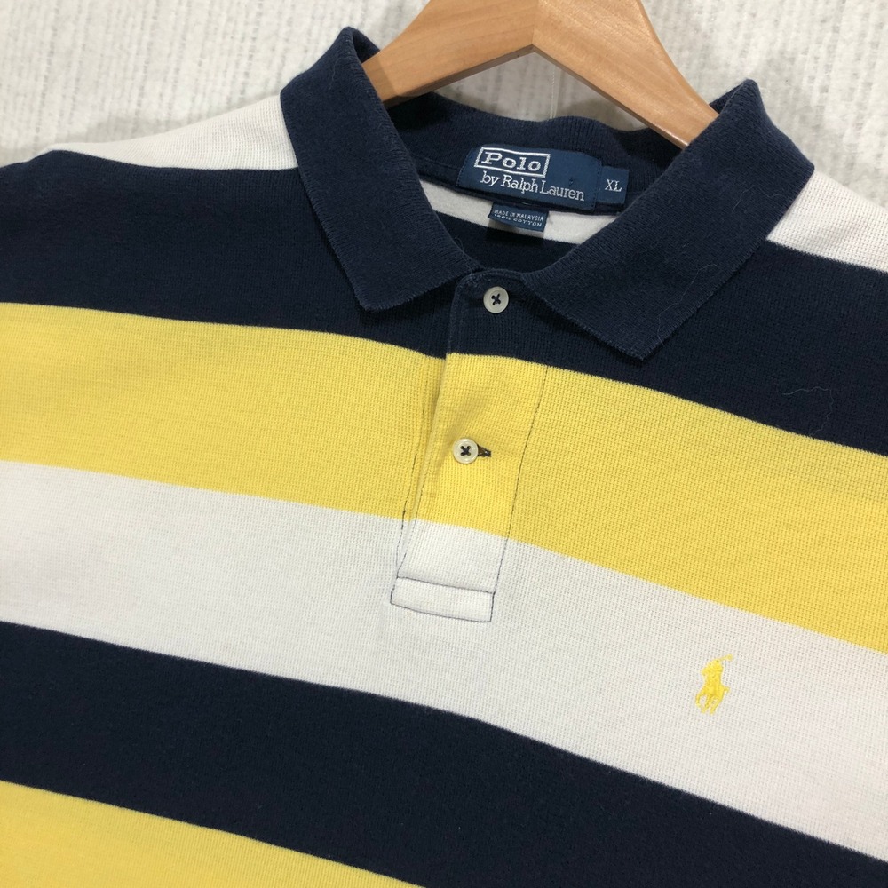 Polo by Ralph Lauren Mens XL Striped Short Sleeve Polo Shirt Classic Fit